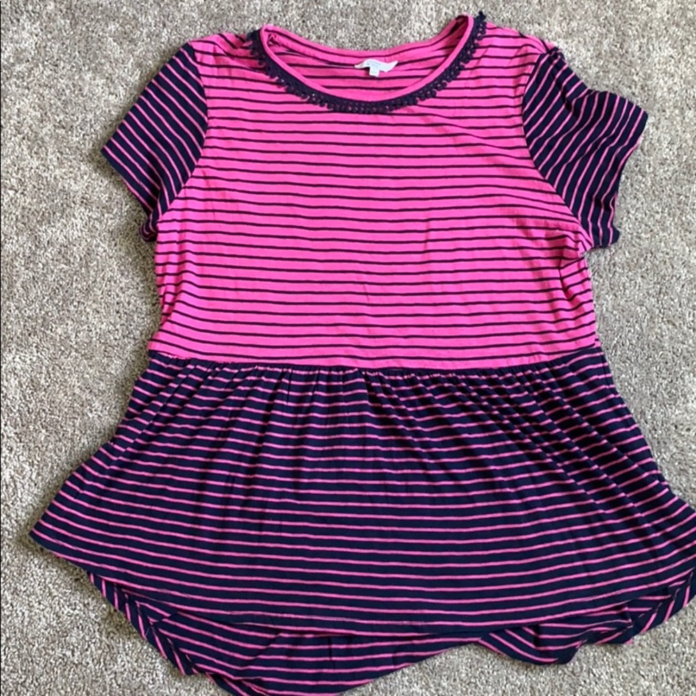 Crown and ivy baby doll stipe shirt